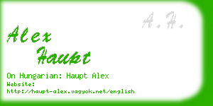 alex haupt business card